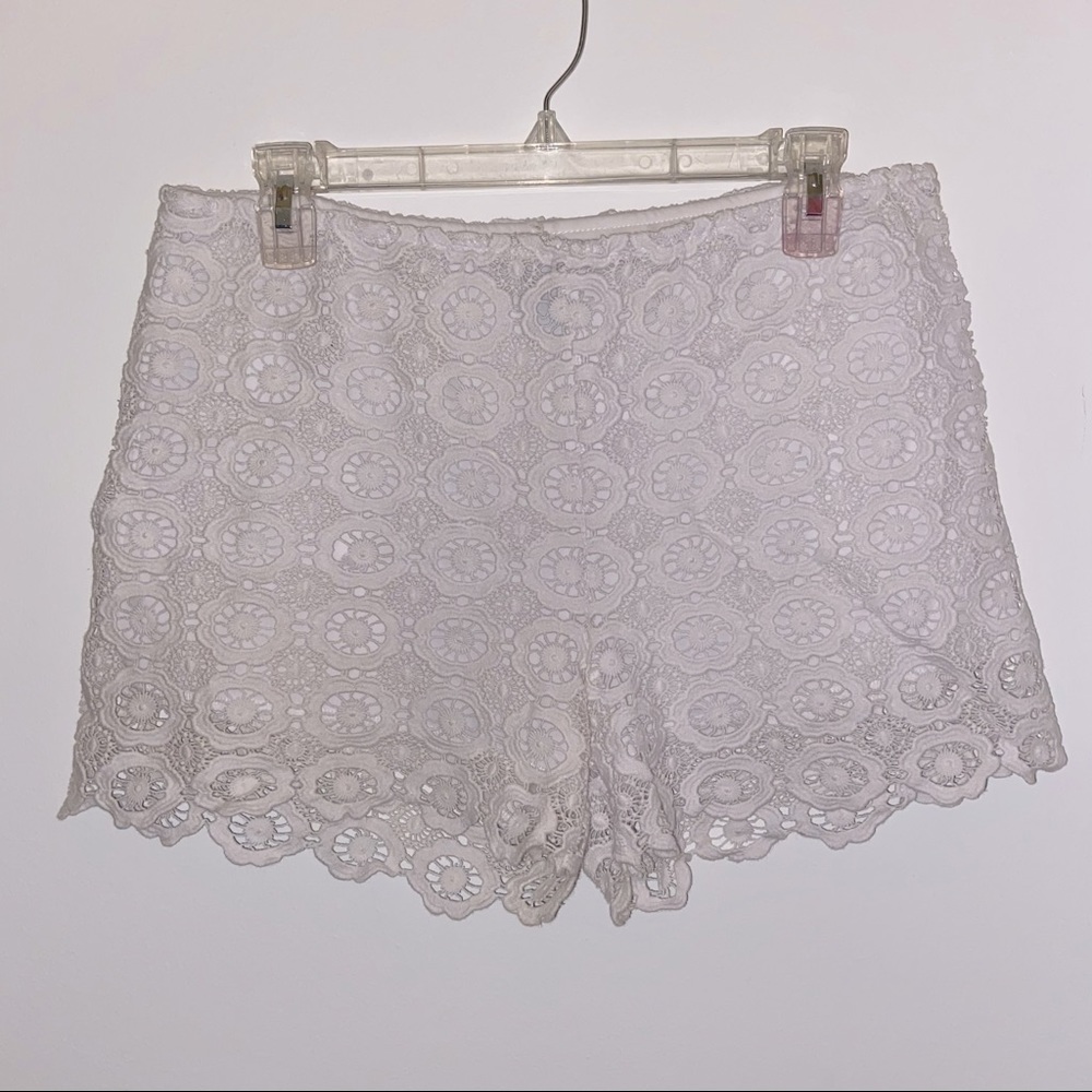 Aqua Crochet Shorts